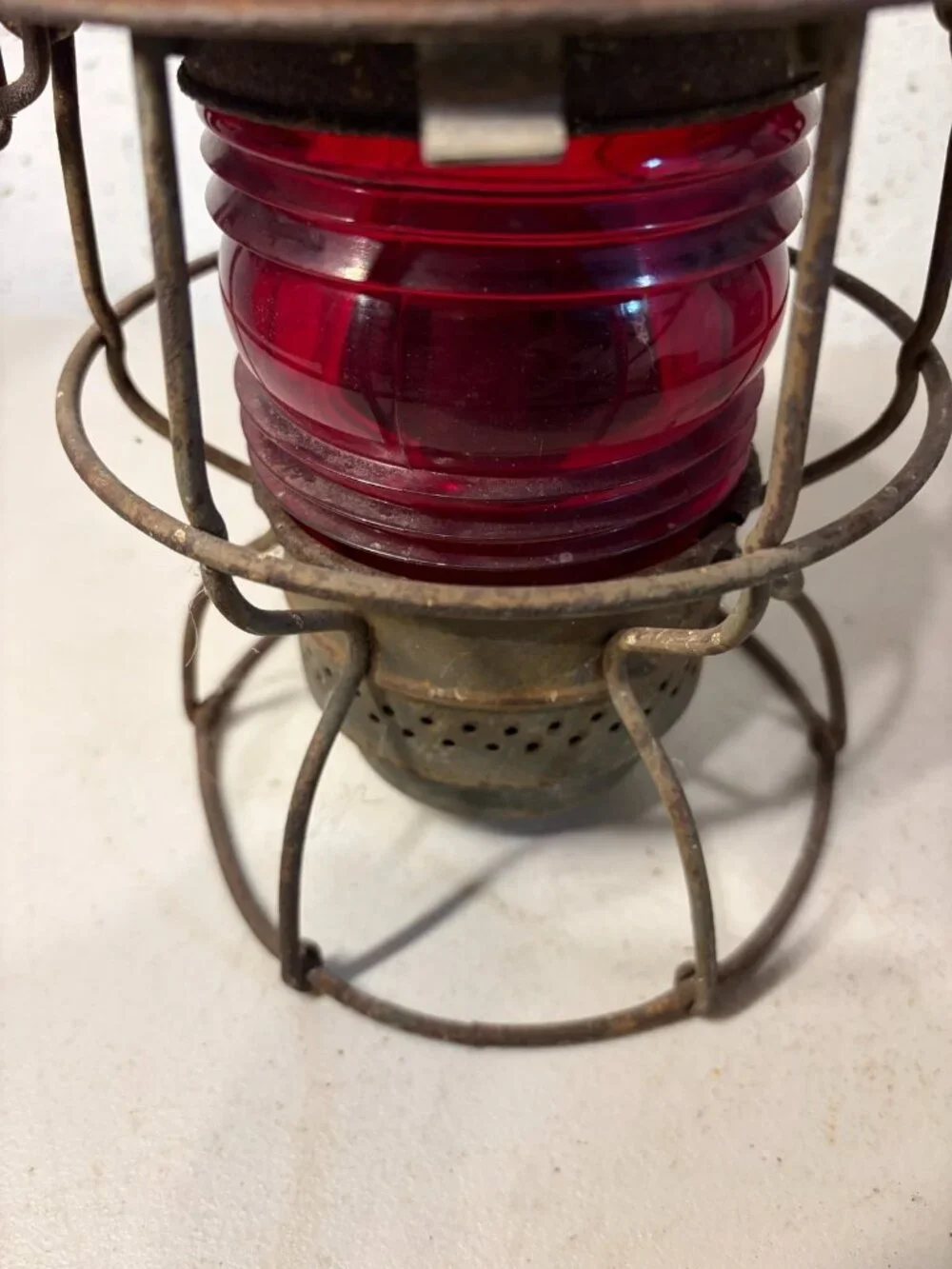 Antique Adlake SOU RY Red Globe Railroad Lantern Lamp